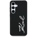 Etui Karl Lagerfeld Silicone Metal Signature Logo Samsung Galaxy S25 czarny
