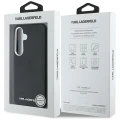 Etui Karl Lagerfeld Saffiano Full Wrapped Elongated Metal Logo MagSafe na Samsung Galaxy S25 - czarne