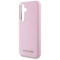 Etui Karl Lagerfeld Saffiano Full Wrapped Elongated Metal Logo MagSafe na Samsung Galaxy S25 - różowe