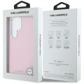 Etui Karl Lagerfeld Saffiano Full Wrapped Elongated Metal Logo MagSafe na Samsung Galaxy S25 Ultra - różowe