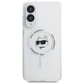 Etui Karl Lagerfeld Button Choupette Head Printed Logo MagSafe na Samsung Galaxy S25 Edge - białe