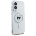 Etui Karl Lagerfeld Button Choupette Head Printed Logo MagSafe na Samsung Galaxy S25 Edge - białe