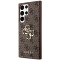Etui Guess 4G Big Metal Logo na Samsung Galaxy S24 Ultra - brązowe