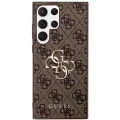 Etui Guess 4G Big Metal Logo na Samsung Galaxy S24 Ultra - brązowe