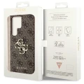 Etui Guess 4G Big Metal Logo na Samsung Galaxy S24 Ultra - brązowe