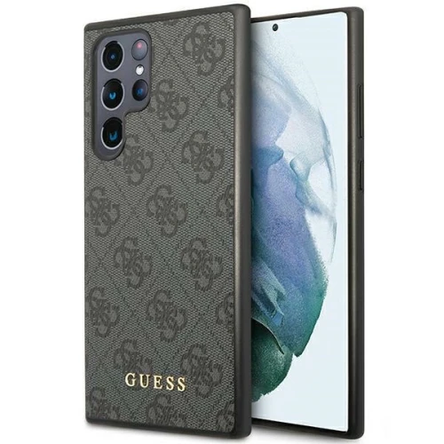 Etui Guess 4G Metal Gold Logo na Samsung Galaxy S24 Ultra - czarne