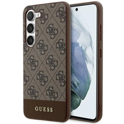 Etui Guess 4G Stripe Collection na Samsung Galaxy S24+ - brązowe