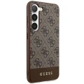 Etui Guess 4G Stripe Collection na Samsung Galaxy S24+ - brązowe