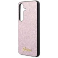 Etui Guess Glitter Script na Samsung Galaxy S24 - różowe
