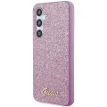 Etui Guess Glitter Script na Samsung Galaxy S24 - fioletowe