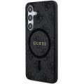 Etui Guess 4G Collection Leather Metal Logo MagSafe na Samsung Galaxy S24+ - czarne