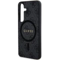 Etui Guess 4G Collection Leather Metal Logo MagSafe na Samsung Galaxy S24+ - czarne