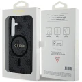 Etui Guess 4G Collection Leather Metal Logo MagSafe na Samsung Galaxy S24 - czarne