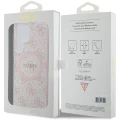Etui Guess 4G Collection Leather Metal Logo MagSafe na Samsung Galaxy S24 Ultra - różowe