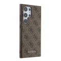 Etui Guess 4G Metal Gold Logo na Samsung Galaxy S24 Ultra - brązowe