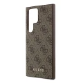 Etui Guess 4G Metal Gold Logo na Samsung Galaxy S24 Ultra - brązowe