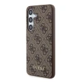 Etui Guess 4G Metal Gold Logo na Samsung Galaxy S24 - brązowe