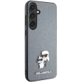 Etui Karl Lagerfeld Saffiano Karl&Choupette Metal Pin na Samsung Galaxy S24+ - szare