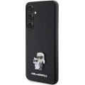 Etui Karl Lagerfeld Saffiano Karl&Choupette Metal Pin na Samsung Galaxy S24+ - czarne