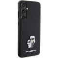 Etui Karl Lagerfeld Saffiano Karl&Choupette Metal Pin na Samsung Galaxy S24+ - czarne