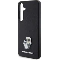 Etui Karl Lagerfeld Saffiano Karl&Choupette Metal Pin na Samsung Galaxy S24 - czarne