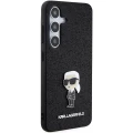 Etui Karl Lagerfeld Fixed Glitter Ikonik Logo Metal Pin na Samsung Galaxy S24+ - czarne