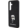 Etui Karl Lagerfeld Fixed Glitter Ikonik Logo Metal Pin na Samsung Galaxy S24+ - czarne