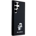 Etui Karl Lagerfeld Silicone Karl&Choupette Metal Pin na Samsung Galaxy S24 Ultra - czarne