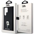 Etui Karl Lagerfeld Silicone Ikonik Metal Pin na Samsung Galaxy S24 Ultra - czarne