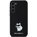 Etui Karl Lagerfeld Silicone Choupette Metal Pin na Samsung Galaxy S24+ - czarne