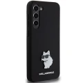 Etui Karl Lagerfeld Silicone Choupette Metal Pin na Samsung Galaxy S24+ - czarne