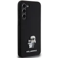 Etui Karl Lagerfeld Silicone Karl&Choupette Metal Pin na Samsung Galaxy S24+ - czarne
