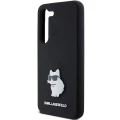 Etui Karl Lagerfeld Silicone Choupette Metal Pin na Samsung Galaxy S24 - czarne