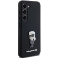 Etui Karl Lagerfeld Silicone Ikonik Metal Pin na Samsung Galaxy S24 - czarne