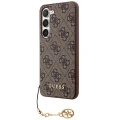 Etui Guess 4G Charms Collection na Samsung Galaxy A35 - brązowe