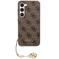 Etui Guess 4G Charms Collection na Samsung Galaxy A35 - brązowe