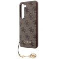 Etui Guess 4G Charms Collection na Samsung Galaxy A35 - brązowe