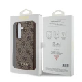 Etui Guess 4G Metal Gold Logo na Samsung Galaxy A35 - brązowe