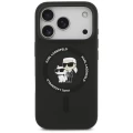 Etui Karl Lagerfeld Silicone Karl&Choupette Ring MagSafe do iPhone 17 Pro Max - czarne