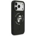 Etui Karl Lagerfeld Silicone Karl&Choupette Ring MagSafe do iPhone 17 Pro Max - czarne