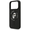 Etui Karl Lagerfeld Silicone Karl&Choupette Ring MagSafe do iPhone 17 Pro Max - czarne