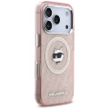 Etui Karl Lagerfeld IML Choupette Head Logo MagSafe na iPhone 17 Pro Max - różowe