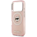 Etui Karl Lagerfeld IML Choupette Head Logo MagSafe na iPhone 17 Pro Max - różowe