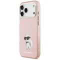 Etui Karl Lagerfeld IML Aquarelle Choupette & Logo MagSafe na iPhone 17 Pro Max - różowe