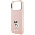 Etui Karl Lagerfeld IML Aquarelle Choupette & Logo MagSafe na iPhone 17 Pro Max - różowe