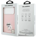 Etui Karl Lagerfeld IML Aquarelle Choupette & Logo MagSafe na iPhone 17 Pro Max - różowe
