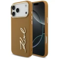 Etui Karl Lagerfeld Karl Script Logo na iPhone 17 Pro Max - brązowe