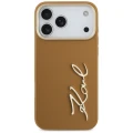 Etui Karl Lagerfeld Karl Script Logo na iPhone 17 Pro Max - brązowe