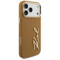 Etui Karl Lagerfeld Karl Script Logo na iPhone 17 Pro Max - brązowe