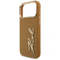 Etui Karl Lagerfeld Karl Script Logo na iPhone 17 Pro Max - brązowe